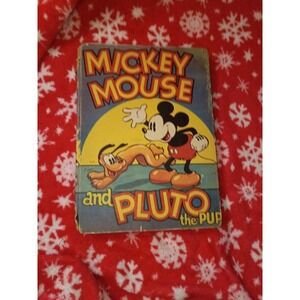 Mickey Mouse & Pluto The Pup 1936 Hardcover Good Condition Read